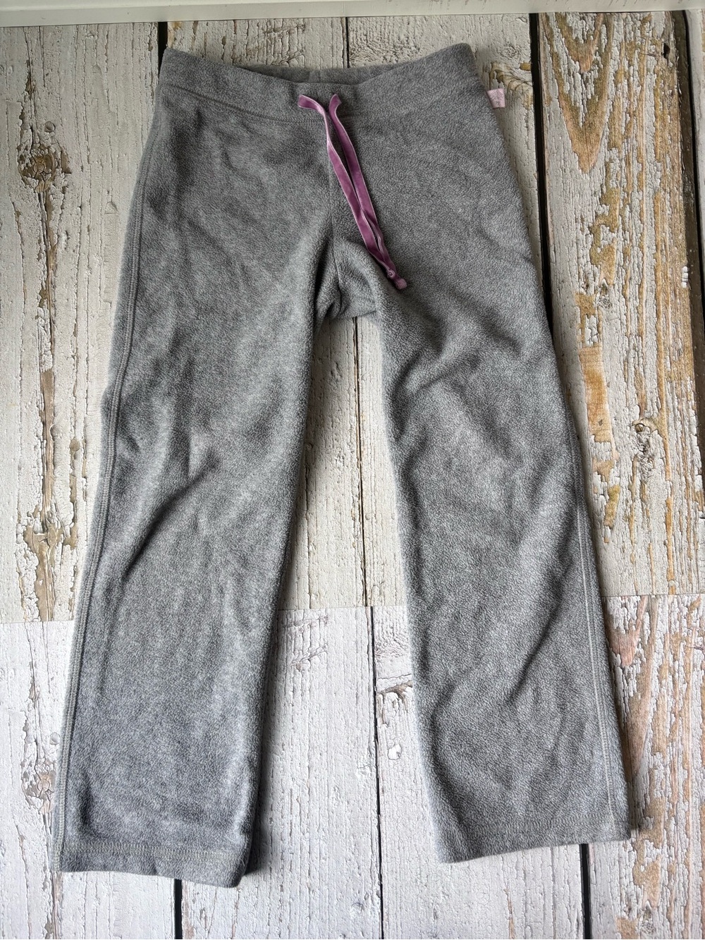 5/$25 GAP Gray Fleece Joggers with Pink Tie